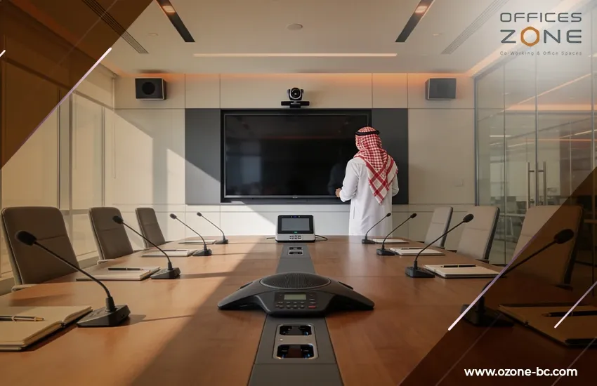 ما التجهيزات المتوفرة في غرف الاجتماعات؟